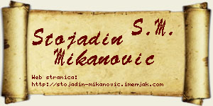 Stojadin Mikanović vizit kartica